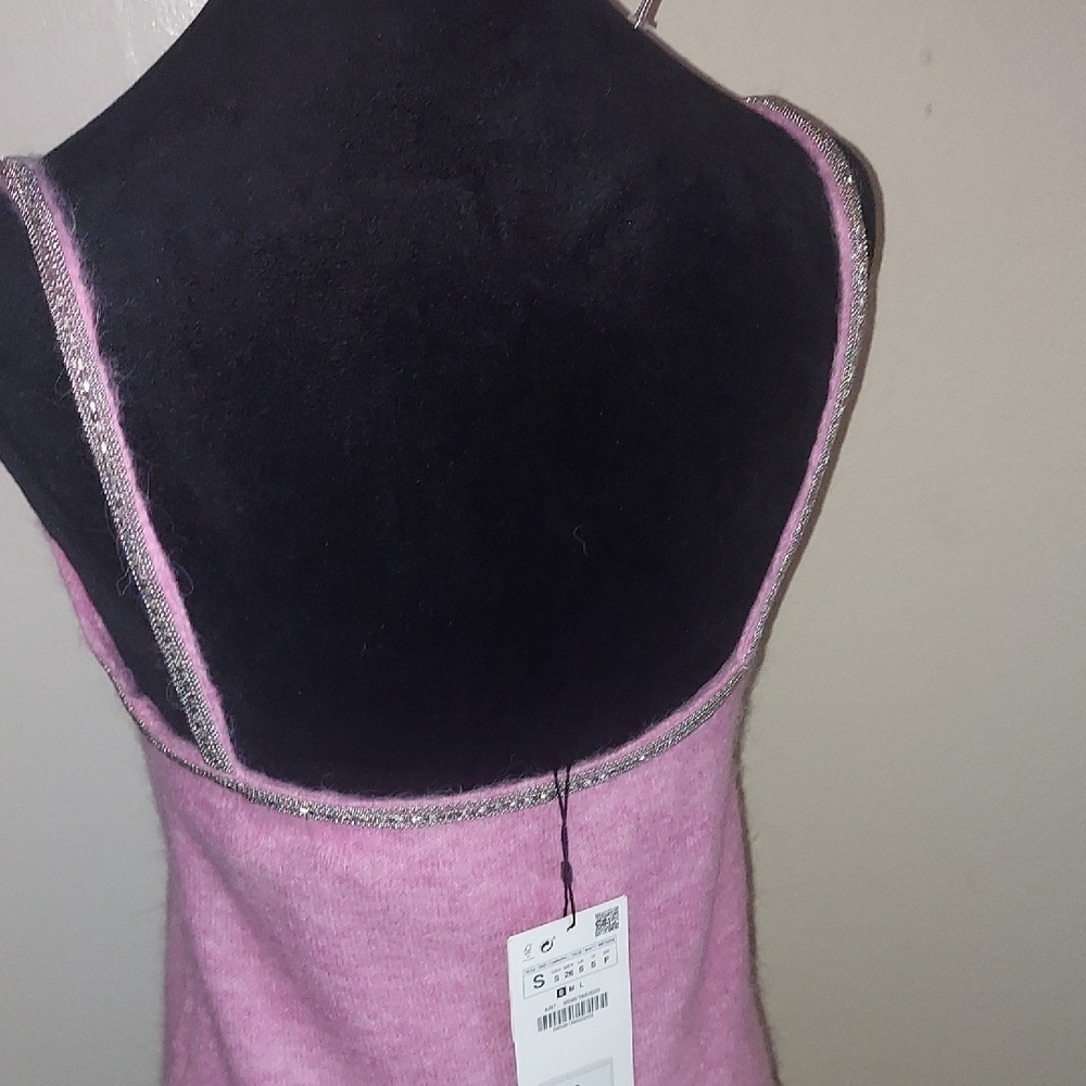 Zara NEW Pink Alpaca Wool Blend Garment - Picture 7 of 8